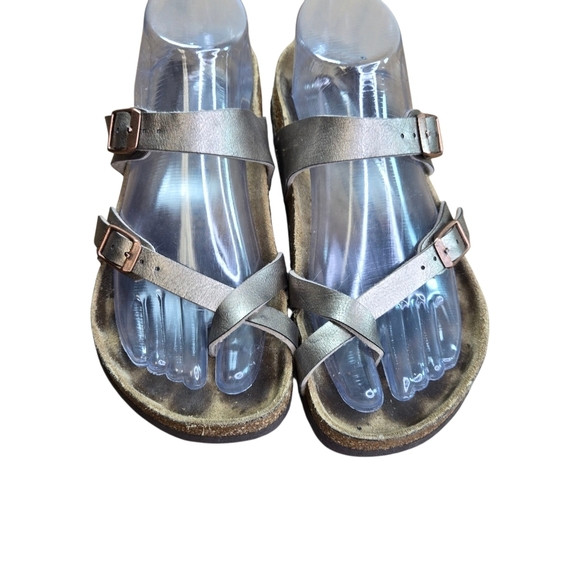 Birkenstock Mayari Gold Leather Sandals - Picture 2 of 13